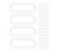 DEARMAMY Poignées de Transport en Plastique Blanc 20 Pcs pour Boîtes en Carton, Accessoires de Rechange Robustes et Polyvalents pour Déménagement, Rangement et Bricolage, Faciles à Fixer