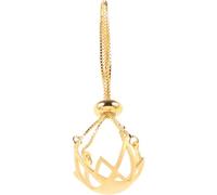 DEARMAMY Porte-bijoux Pendentif Cage En Métal Doré Support Pour Pierre Ronde Pour Création De Collier Artisanal Femme Usage Quotidien Modèle Vide Ajustable