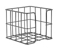 DEARMAMY Porte-Bloc-Notes en Métal Noir, Petit Panier en Fil de Fer, Boîte à Blocs-Notes Compacte, Rangement Bureau Multifonction pour Fournitures, Organisateur Mémo Pratique