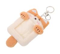 DEARMAMY Porte-Cartes Photo Peluche Mignon avec Porte-clés pour Carte Élève Identification Chemin