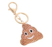 DEARMAMY Porte-clés Amusant en Alliage Or avec Pierres Scintillantes, Accessoire Kawaii pour Paquet à Main ou Voiture, Design Créatif et Stable pour Femmes