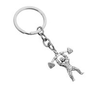 DEARMAMY Porte Clés Fitness Haltérophilie Argenté Charme Sportif Inspirant Accessoire pour Gym Motivation Musculation Homme Femme