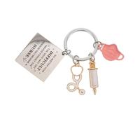 DEARMAMY Porte-clés Infirmière avec Stéthoscope Cadeau Remise de Diplôme et Reconnaissance pour Femmes Infirmières Présent Appréciation Professionnelle