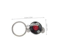 DEARMAMY Porte Clés Musique Rétro avec Pendentif Mini Guitare et Micro Breloque Vinyle pour Sac à Dos ou Sac à Main Accessoire pour Amateurs de Musique