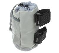 DEARMAMY Porte-Gourde Isotherme en Tissu Oxford Gris Cordon de Serrage, Housse de Bouteille Extérieure Résistante et Légère, Accessoire Vélo pour Randonnée et Activités de Plein Air