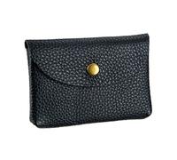 DEARMAMY Porte-Monnaie Pochette Rangement Pochette de Rangement mallettes Wallet Mini Portefeuille Bourse de Rangement pour Cartes de Visite Changer de Support de Stockage Peau Black