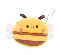 DEARMAMY Porte- Peluche Abeille Mignon pour Garçon Fille Mini Porte-clés Animal Pochette à Douce Et Pratique pour Monnaies Et Petits