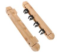 DEARMAMY Porte-queues de Billard Support Mural Roman 4 Trous en Bois Couleur Khaki Gain de Place pour Queues de Billard Bars