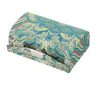 DEARMAMY Porte-Rouge à Lèvres Organise et Protège 2 Rouges à Lèvres Style Chinois en Tissu Vintage Espace pour Petits Objets Étui Rigide Portable pour Voyage et Bureau
