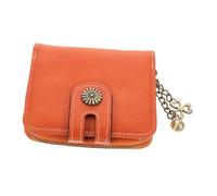 DEARMAMY Portefeuille à Deux Volets pour Femme Porte-Cartes Cuir PU Zippé Petit Portefeuille Compact avec Chaînette