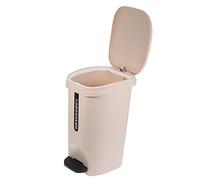 DEARMAMY Poubelle À Pédale - Poubelle À Pédale En Plastique 10L Poubelle Avec Couvercle Corbeille À Déchets Conteneur Poubelle Pied Poubelle De Salle De Bain Seau À Ordures Kaki