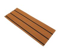 DEARMAMY Protection Antidérapante pour Marches D’escalier de Camping-car, Tapis Autocollant en Surface Textile Marron Clair Base Noire, Dimensions 48,3 X 17,8 Cm, Accessoire Solide