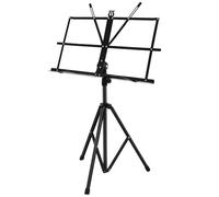 DEARMAMY Pupitre de Musique Réglage de Hauteur 650-1350mm Robuste et Polyvalent Pliable en Fer Noir pour Enseignement et Pratique Musicale