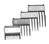 DEARMAMY Sabots De Tondeuse Professionnels 4 Pièces Kit 3 6 9 12 Mm Guides De Coupe Métal Usage Professionnel Barbe Coiffure Salon Précision