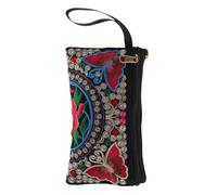 DEARMAMY Sac à Main Brodé Style Chinois Motif Nature et Fleurs Pochette Vintage Sac Soirée Compact Portefeuille Femme Pratique Résistant et Facile Entretien