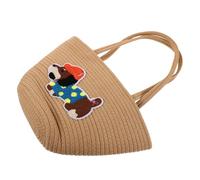 DEARMAMY Sac Cabas Artisanal Coton à Capacité Épaule avec Corde pour Shopping Plage et Voyage