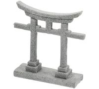 DEARMAMY Sculpture Ornement en Pierre pour Aquarium Japonerie, Décoration Micro-Paysage de Jardin, Figurine Torii Petite Taille, Résistante aux Intempéries, Décor Bonsaï et Bassin