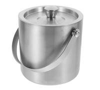 DEARMAMY Seau à Glace Isotherme en Acier Inoxydable 16 L Double Paroi pour Bar et Ktv Seau à Glaçons pour Vin Bière et Cocktails de Fête sans Couvercle