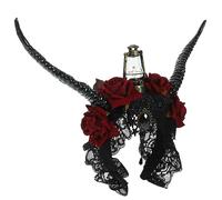 DEARMAMY Serre-tête Corne de Diable Bandeau Gothique Accessoire Halloween Coiffe Cosplay