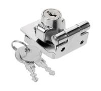 DEARMAMY Serrure de Porte Cabinet Acier Inoxydable et Fer Verrouillage Sécurisé pour Armoires avec Plaque de Verrouillage Brillante Protège et Placards Au Bureau et Domicile