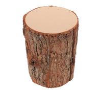 DEARMAMY Socle Décoratif Souche d'arbre Réaliste en Bois 20 X 15 CM Porte-Bougie Chauffe-Plat Rustique Léger Accessoire Photo et Centre de Table pour Décoration Mariage Champêtre et Noël