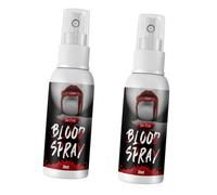 DEARMAMY Spray De Faux Sang 2 Pièces 30 Ml Effet Plasma Réaliste Maquillage Halloween Cosplay Théâtre Poisson D’avril