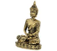 DEARMAMY Statue Bouddha Assis Bronze Sculpté Décoration Intérieure Artisanale pour Maison Bureau Café Hôtel