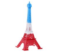 DEARMAMY Statue Tour Eiffel Rouge Blanc Bleu Modèle de Bureau Décoratif Multifonction Ornement Maison et Bureau Souvenir Artistique Parisien