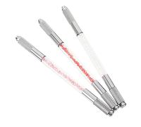 DEARMAMY Stylo à Sourcils Double Tête En Cristal 3 Pièces Couleurs Assorties Stylo Brodé Multifonction Pour Maquillage Professionnel Passionnées De Beauté Usage Quotidien