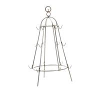 DEARMAMY Support Barbecue INOX avec Crochet, Petite Grille Suspendue en Acier Inoxydable pour Grillades Extérieures, Cintre Pratique pour Brochettes et Kebabs - Accessoire Solide Cuisine