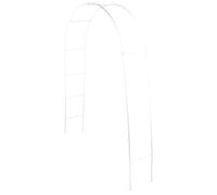DEARMAMY Support D'arche de Mariage en Métal Blanc, Pergola de Jardin pour Plantes Grimpantes, Support Décoratif Réutilisable pour Ballons et Fleurs, Cérémonie et Fête, Structure Robuste