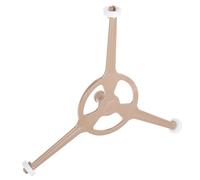 DEARMAMY Support de Plateau Tournant Trépied à Roulettes Marron en Pvc pour Micro-ondes Triple Bras, Pièce de Rechange Pratique pour Plaque Tournante de Four à Micro-ondes