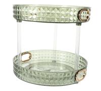 DEARMAMY support de stockage cosmétique étagère comptoir d'organisateurs de maquillage plateau petit organisateur de maquillage rangement de maquillage Plastique Green