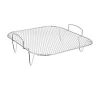 DEARMAMY Support en Acier Inoxydable Accessoire à Méthodes de Cuisson Multiples, pour Friteuse à Air, Grille à Motif, Compatible Four et Barbecue, la Cuisine à Domicile