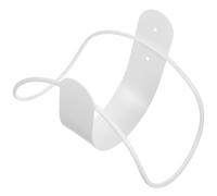 DEARMAMY Support Mural en Fil Métallique Blanc pour Rangement Tuyau D’Arrosage Porte-Eau en Inox Organisateur de Stockage D’Eau pour Jardin Garage et Extérieur Crochet Robuste pour