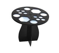 DEARMAMY Support Pour Pinceaux De Maquillage 14 Trous En Acrylique Noir, Étendoir Compact, Rangement Professionnel Et Personnel Pour Outils Cosmétiques, Organiseur Pratique Pour Coiffeuse