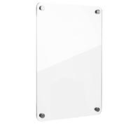 DEARMAMY Tableau Blanc Effaçable à Sec Magnétique 20X30 CM en Acrylique Transparent pour Réfrigérateur Panneau d'Affichage Vierge Réutilisable pour Planning Liste de Tâches et Rappel