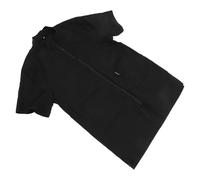 DEARMAMY Tablier Imperméable en Nylon pour Toilettage Animaux Xxl Blouse Antistatique à Manches Courtes Noire Uniforme Professionnel pour Salon École et Hôpital de Toilettage Usage