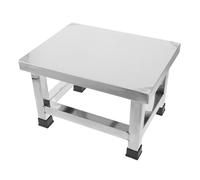 DEARMAMY Tabouret en Acier Inoxydable 201 Petit Escabeau Compact 31X24X20 CM Pieds Antidérapants Tabouret de Salle de Bain Cuisine Sécurisé Portable et Facile à Nettoyer pour Seniors