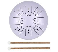DEARMAMY Tambour à Languettes en Acier Inoxydable 55 Pouces Percussion Main pour Débutants Instrument Musique Contemplation Fût en Acier Solide Tambour Tongue Drum pour Adultes et