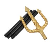 DEARMAMY Trident Doré Spirale Sections Accessoire Costume Halloween pour Adultes de Roi Détachable Cosplay et Fêtes à Thème Océan