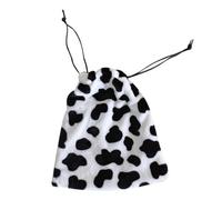 DEARMAMY Trousse De Maquillage en Peluche Vache à Cordon, Paquet à Cordon De Rangement Cosmétique, Taille Moyenne, Portable, pour Déplacements, Motifs Animaux Kawaii, sans Strap