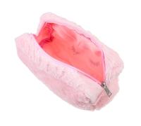 DEARMAMY Trousse De Maquillage Peluche avec Design Zippé Grand Capacité pour Cosmétiques Et Toilettes Sac Pratique De Voyage Rose Unicorn