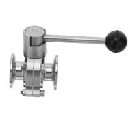 DEARMAMY Vanne Sanitaire en Acier Inoxydable 304 Filetée 25 5 Légère Vanne Manuelle à Poignée Métallique pour Fermentation Vinification et Transformation Alimentaire