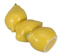 DEARMAMY Vase en Céramique Citron Décoratif pour Fleurs et Fruits, Motif Citron Jaune, Pot Décoratif Minimaliste Cuisine, Salon et Centre de Table, Design Élégant et Résistant