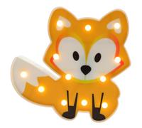 DEARMAMY Veilleuse LED Renard Colorée pour Garçon Fille Lampe de Nuit Décorative et Douce Lumière Chaude pour Chambre Cadeau Noël et Anniversaire Sans Piles Design Cartoon Compact