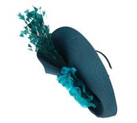 DEARMAMY Vintage Fascinator Headband For Women Exaggerated Large Hat With Handmade Floral Plume Details Lightweight Comfort For Bridal Cocktail Tea Party And Fancy Dress Events