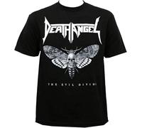 Death Angel Evil Divide Moth Bob Tyrell Art T-T-Shirts à Manches Courtes Mens Black Tees Unisex T-Shirts à Manches Courtes(Medium)