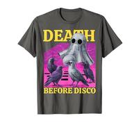 Death Before Disco Halloween Ghost Disco Party Spooky Crows T-Shirt