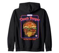 Death Burger Sarcasm Retro Vintage Funny Adult Humor Sweat à Capuche